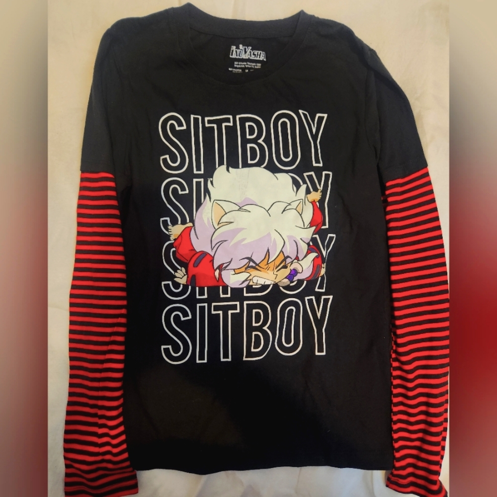Inuyasha Black and Red Long Sleeve Shirt